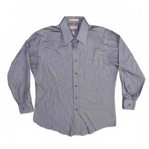 Van Heusen Men's Striped Button Up Long Sleeve Dress Shirt - Fitted Size L 32/33